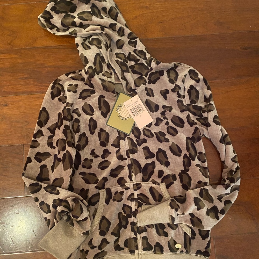 Juicy couture leopard jacket with tags!